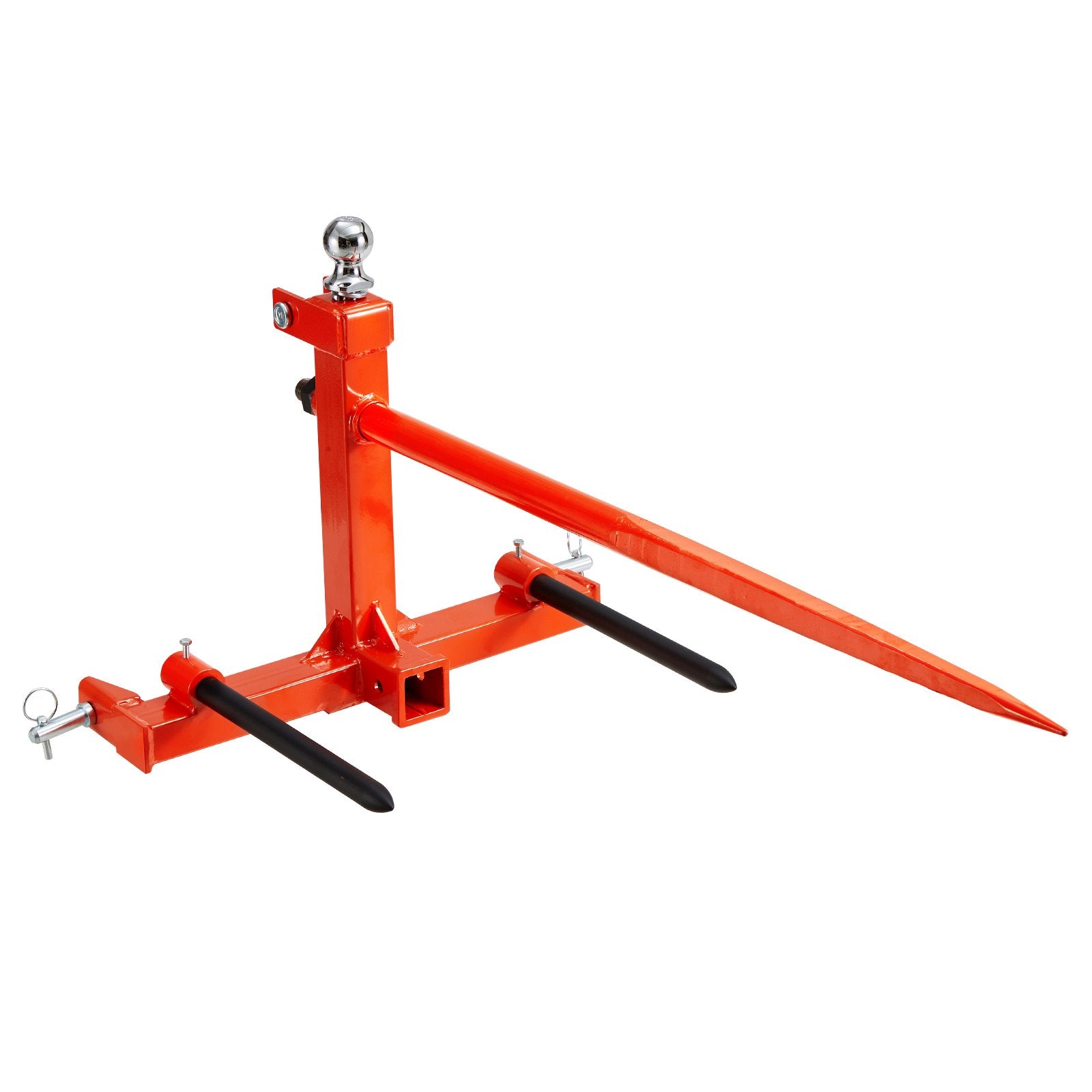 Automotive Parts: VEVOR 49" Hay Spear, Bale Spears 726kg Loading Capacity, Three-Point Hitch Tractor Attachment with 2pcs 17.5" Stabilizer Spears, Quick Attach Spike Forks