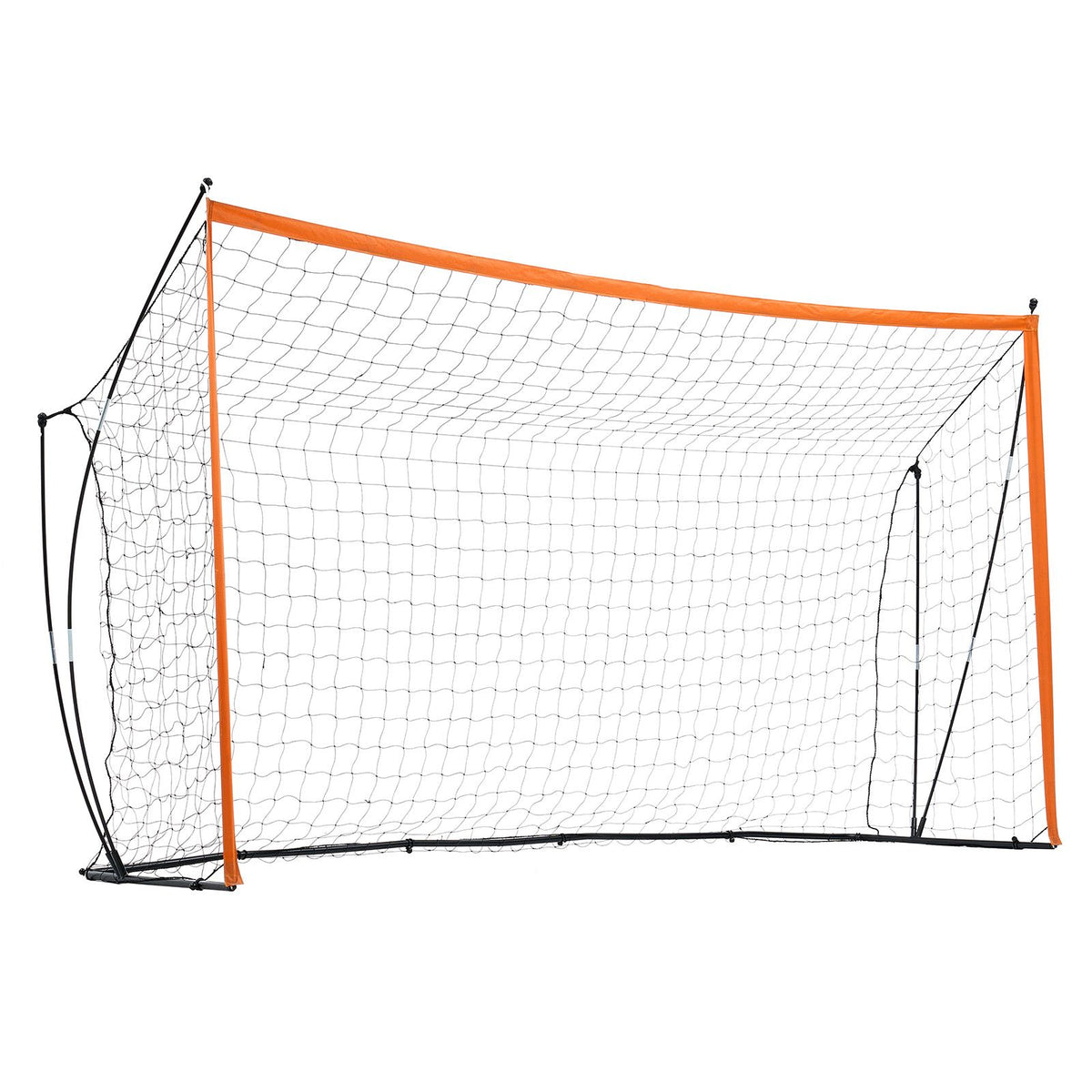 Portable Soccer Goal, 12x6 ft Adults Kids Backyard Soccer Net, Large Practice Soccer Net, Steel Fiberglass Structure Training Goal Set, All-Weather Outdoor Soccer Goals with Carry Bag, Orange
