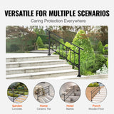 Dog Steps & Ramps: VEVOR Iron Handrail Stair Railing Hand Rail Kit 1-4 Steps Outdoor Black w/ Bars
