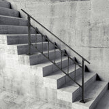 Dog Steps & Ramps: VEVOR Iron Handrail Stair Railing Hand Rail Kit 1-4 Steps Outdoor Black w/ Bars