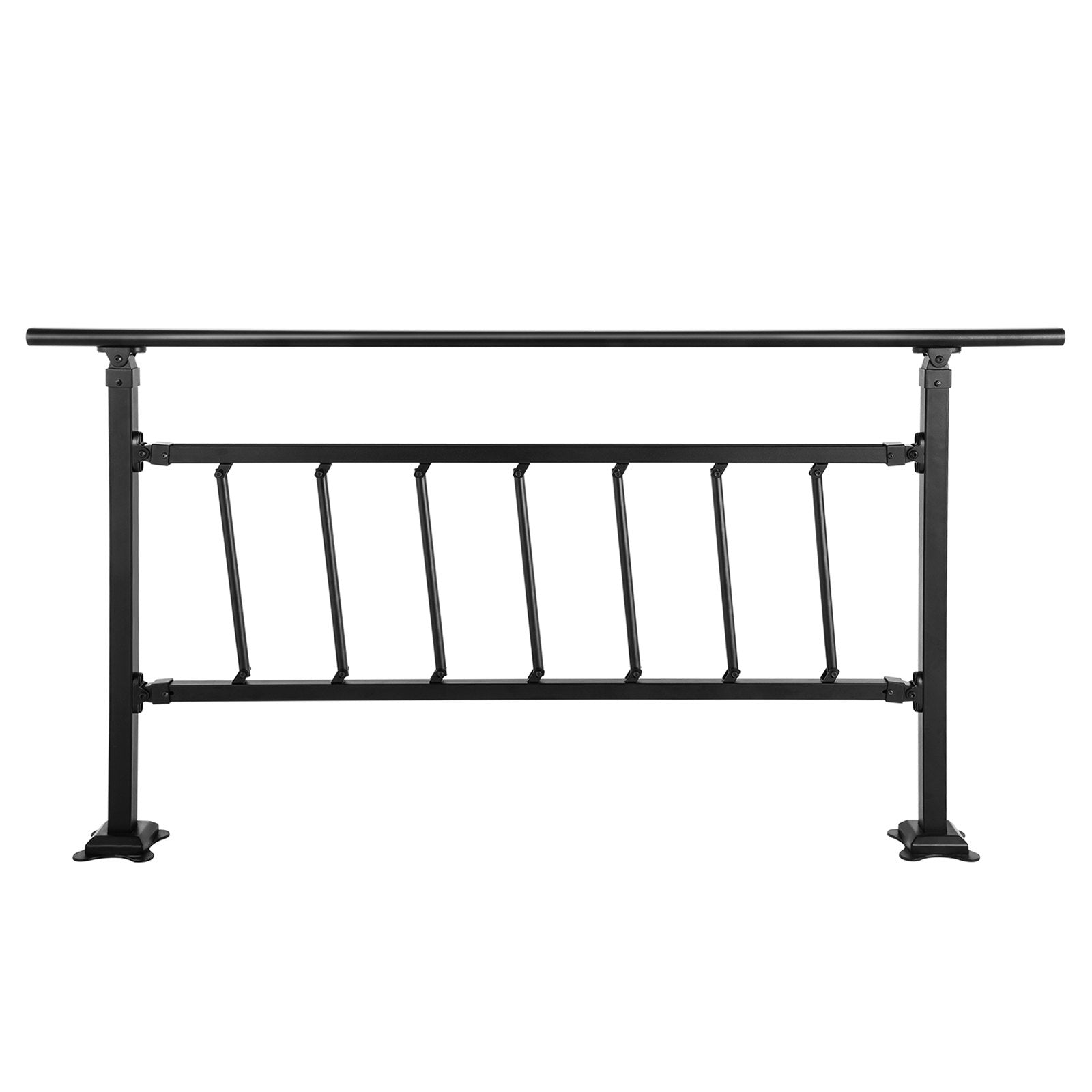 Dog Steps & Ramps: VEVOR Iron Handrail Stair Railing Hand Rail Kit 1-4 Steps Outdoor Black w/ Bars