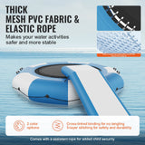 Pool Toys & Inflatables: VEVOR Inflatable Water Bouncer, 10ft Recreational Water Trampoline, Portable Bounce Swim Platform with Slide, 3-Step Ladder & Electric Air Pump, Kid Adult Floating Rebounder for Pool Lake Water Sports
