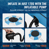 Pool Toys & Inflatables: VEVOR Inflatable Water Bouncer, 10ft Recreational Water Trampoline, Portable Bounce Swim Platform with Slide, 3-Step Ladder & Electric Air Pump, Kid Adult Floating Rebounder for Pool Lake Water Sports