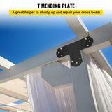 Beds & Bed Frames: VEVOR Black T Mending Plate T-shape 8 PCs 6" Flat Connector Post to Beam Bracket