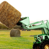 Spreaders & Wheelbarrows: VEVOR 49" Hay Spear, Bale Spears 1360kg Loading Capacity, Skid Steer Loader Tractor Bucket Attachment with 2pcs 17.5" Stabilizer Spears and 60" Chain, Quick Attach Spike Forks