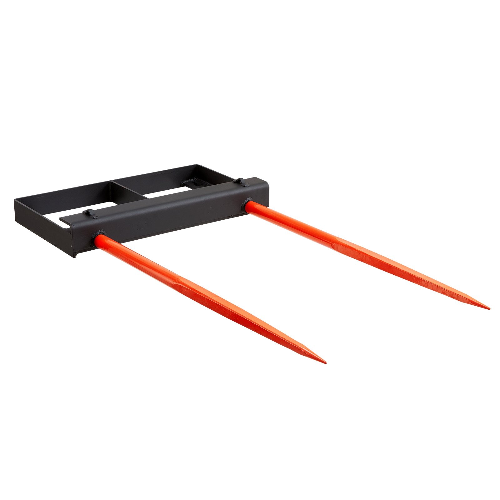 Spreaders & Wheelbarrows: VEVOR 49" Hay Spear, Bale Spears 1360kg Loading Capacity, Skid Steer Loader Tractor Bucket Attachment with 2pcs 17.5" Stabilizer Spears and 60" Chain, Quick Attach Spike Forks