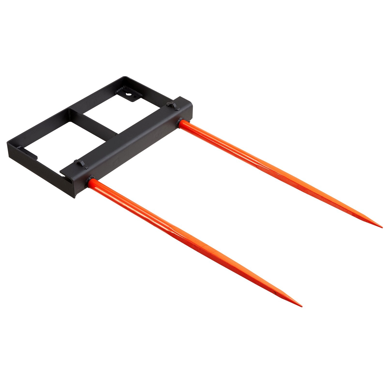 Spreaders & Wheelbarrows: VEVOR 49" Hay Spear, Bale Spears 1360kg Loading Capacity, Skid Steer Loader Tractor Bucket Attachment with 2pcs 17.5" Stabilizer Spears and 60" Chain, Quick Attach Spike Forks