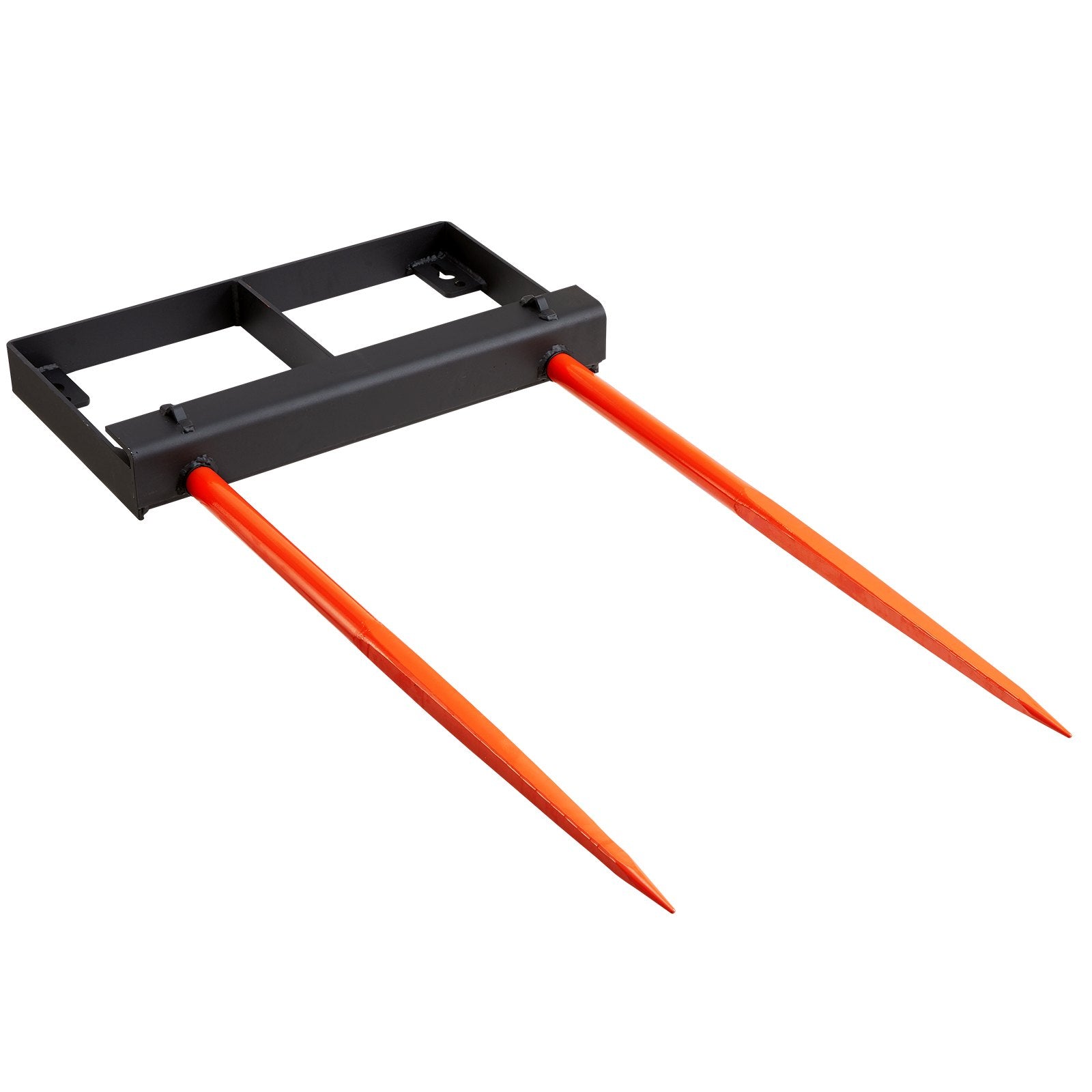 Spreaders & Wheelbarrows: VEVOR 49" Hay Spear, Bale Spears 1360kg Loading Capacity, Skid Steer Loader Tractor Bucket Attachment with 2pcs 17.5" Stabilizer Spears and 60" Chain, Quick Attach Spike Forks