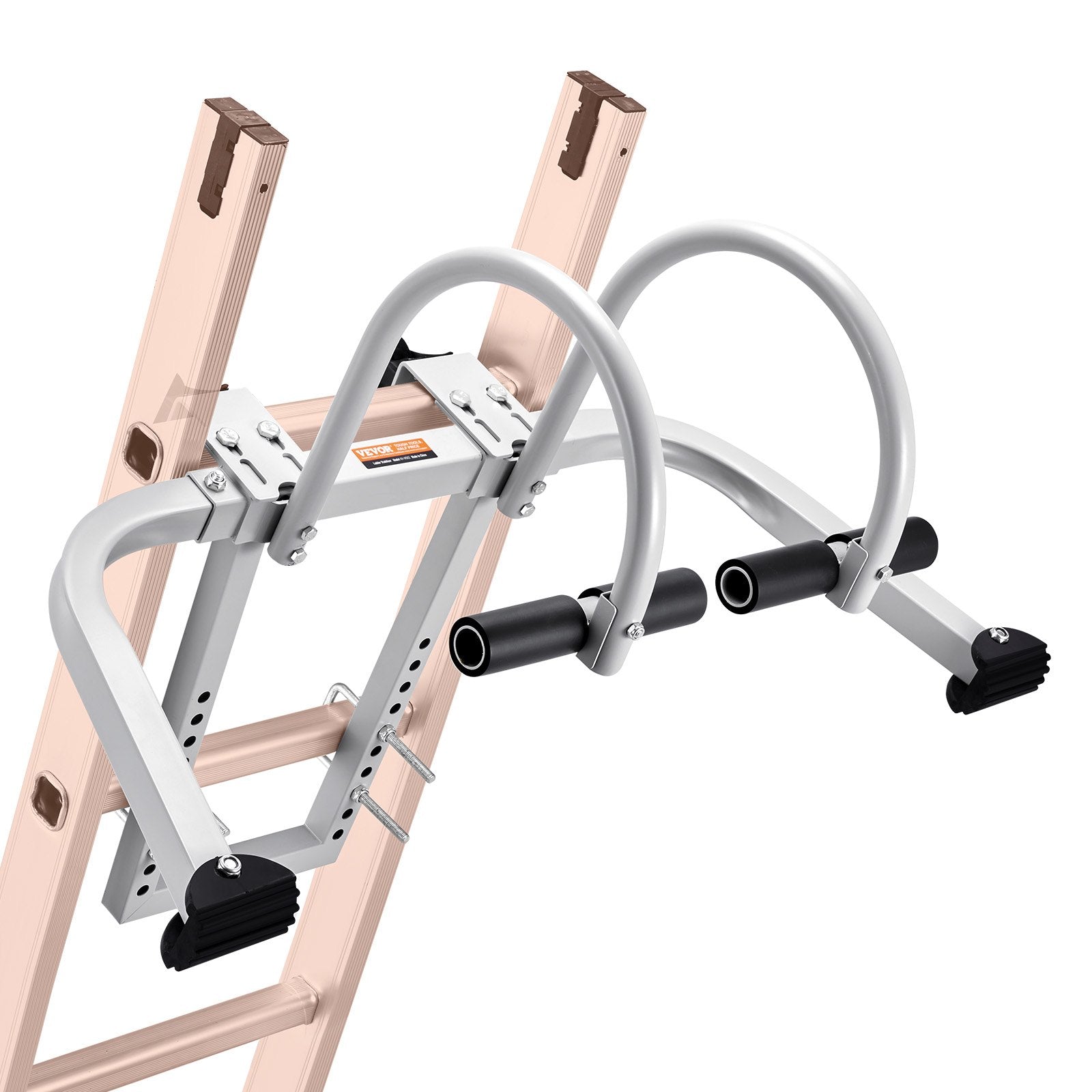 Dog Steps & Ramps: VEVOR Ladder Stabilizer, 2 in 1 Extension Wall Ladder Standoff Hook, Roof Ridge Ladder Accessories Both Horizontally and Vertically, Heavy-duty Steel Rubber Grip T-Bar, Quick Access to Steep Roofs