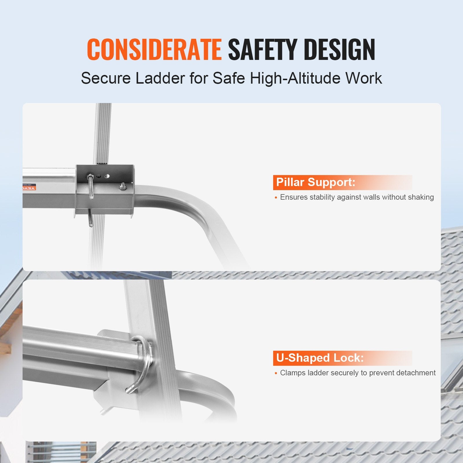 Supports & Braces: VEVOR Ladder Stabilizer Extension Ladder Standoff Heavy Duty Wing Span
