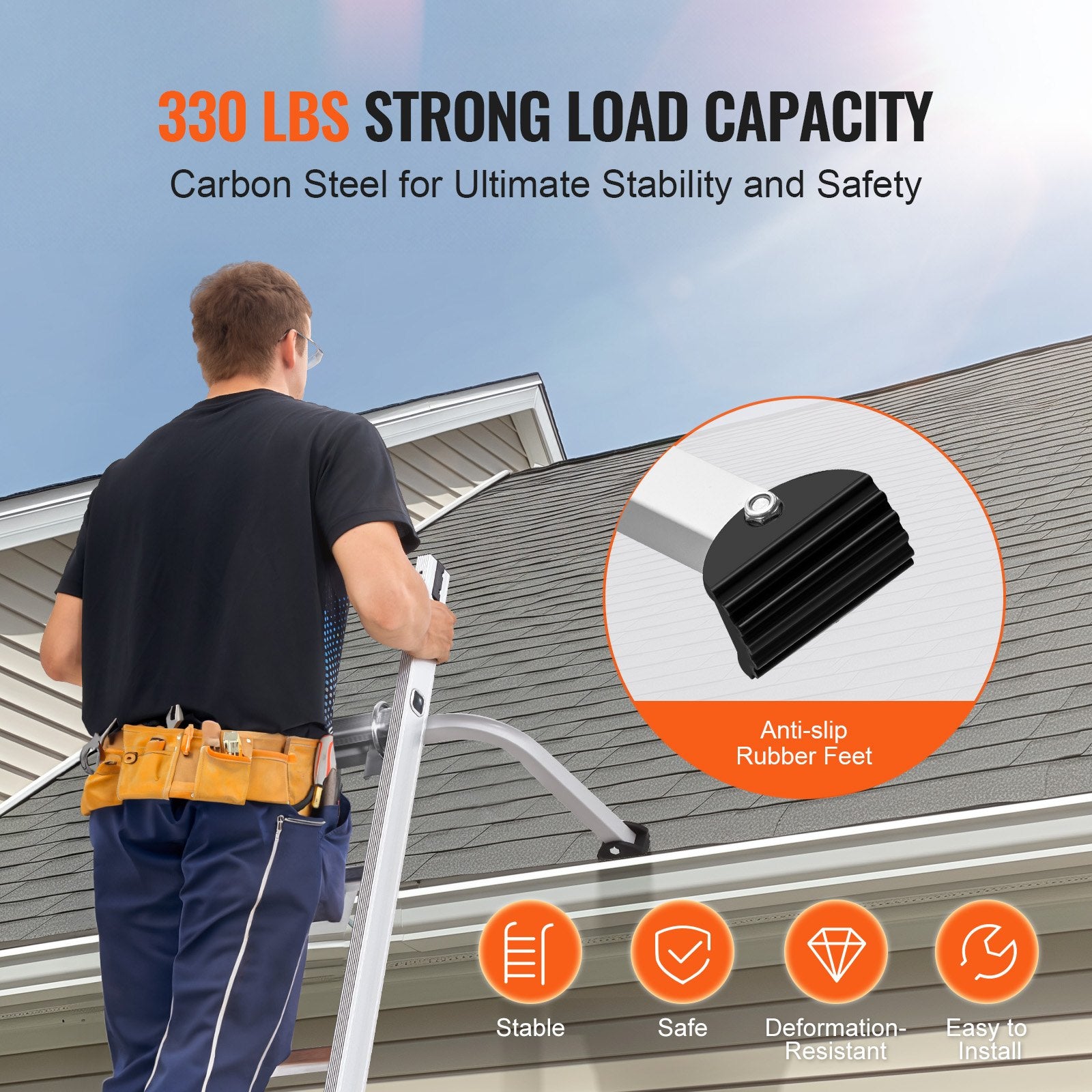 Supports & Braces: VEVOR Ladder Stabilizer Extension Ladder Standoff Heavy Duty Wing Span