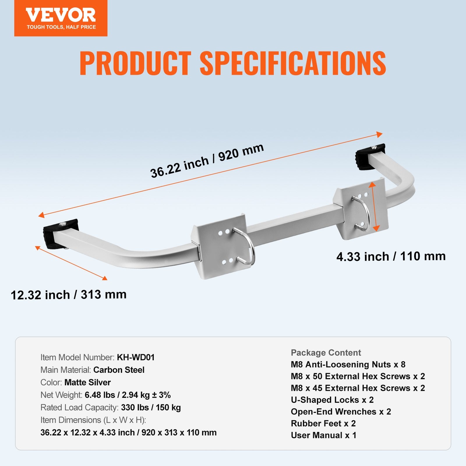 Supports & Braces: VEVOR Ladder Stabilizer Extension Ladder Standoff Heavy Duty Wing Span