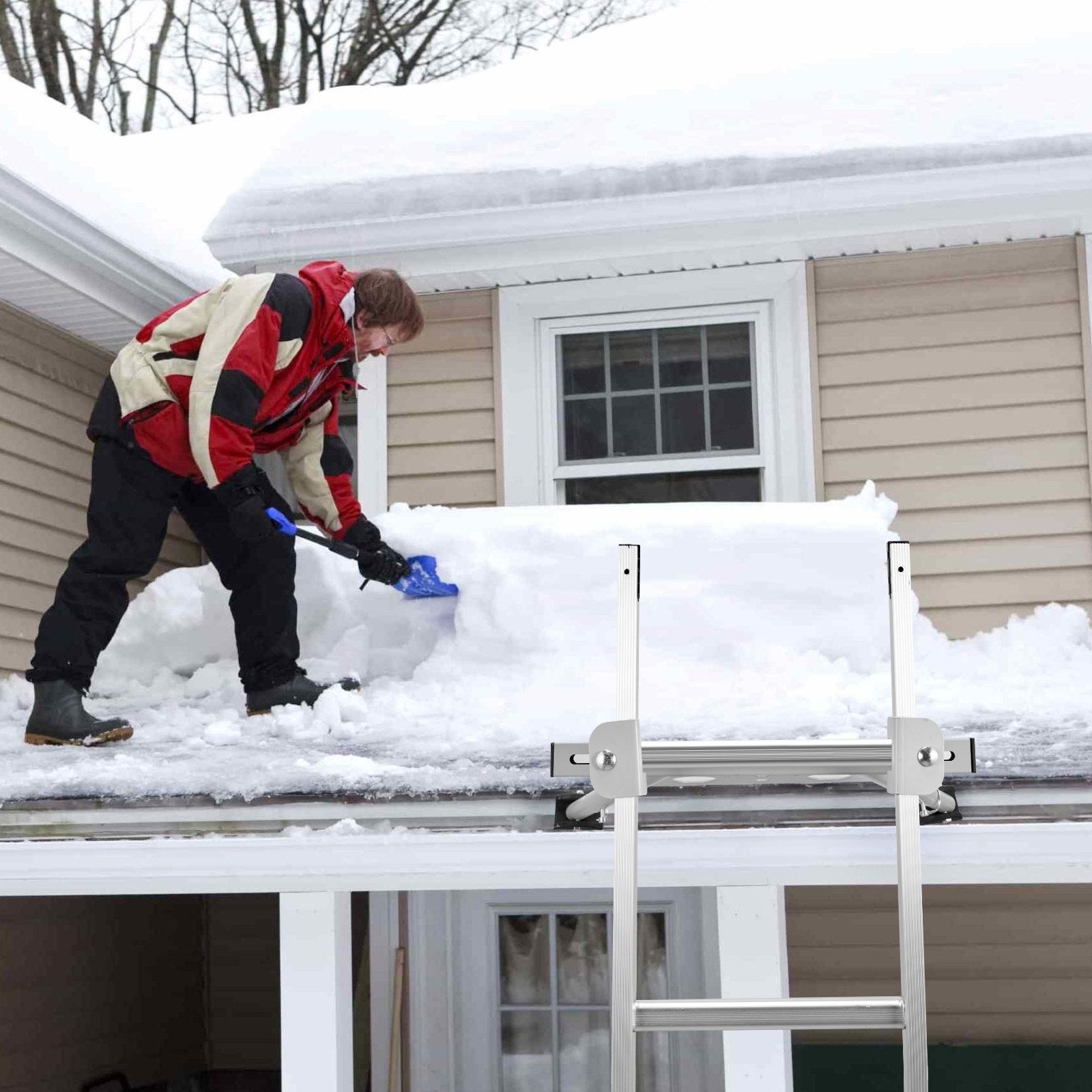 Spas & Accessories: VEVOR Ladder Stabilizer, Adjustable Feet Extension Ladder Standoff, Heavy Duty Wall Ladder Accessories for Roof Gutter, Easy to Use & Wide Adaptability & Anti-slip Rubber Feet, 330 lbs Weight Rating