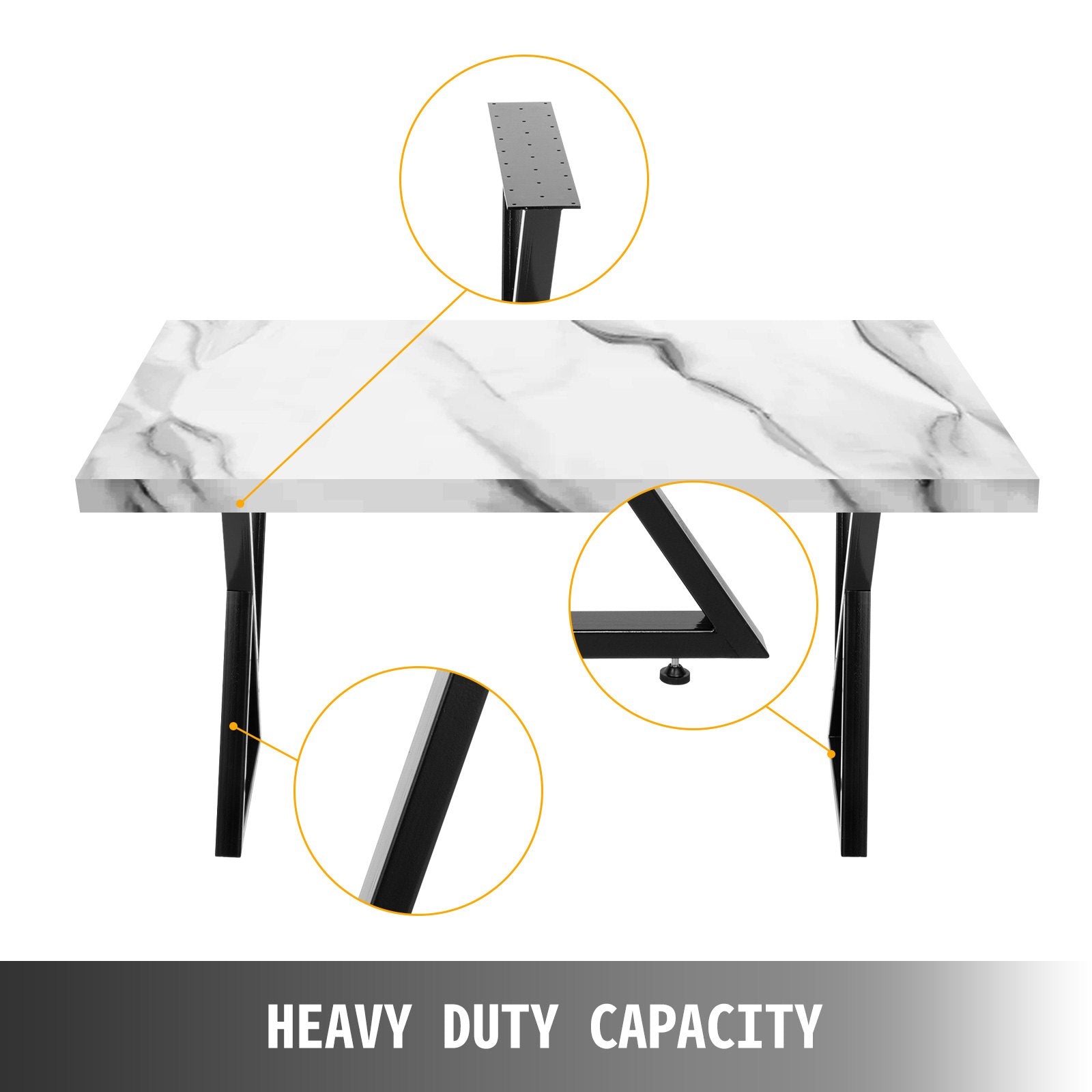 Table Tops & Bases: VEVOR Metal Table Legs Set of 2 Dining Table Legs Black Desk Legs, 28 Height 20 Width Heavy Duty Bench Legs Zig Zag Style Coffee Table Legs Base Modern DIY Steel Table Legs