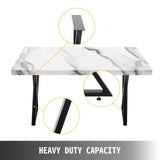 Table Tops & Bases: VEVOR Metal Table Legs Set of 2 Dining Table Legs Black Desk Legs, 28 Height 20 Width Heavy Duty Bench Legs Zig Zag Style Coffee Table Legs Base Modern DIY Steel Table Legs