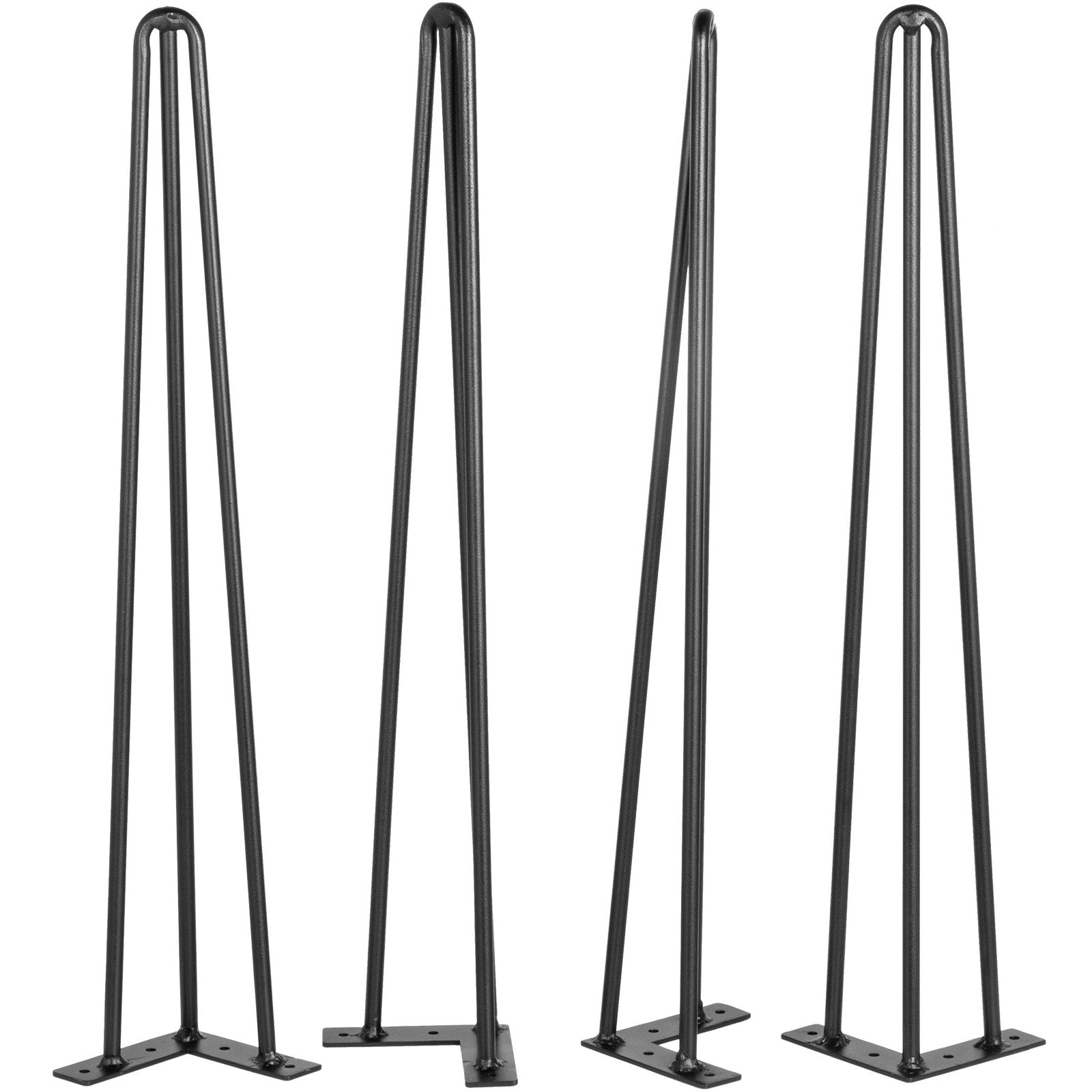 Table Tops & Bases: VEVOR Hairpin Table Legs 24 inch Black Set of 4 Desk Legs Each 220lbs Capacity Hairpin Desk Legs 3 Rods for Bench Desk Dining End Table Chairs Carbon Steel DIY Table Legs Heavy Duty Furniture Legs