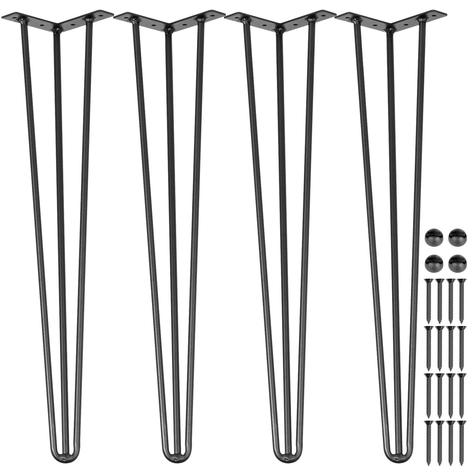 Table Tops & Bases: VEVOR Hairpin Table Legs 28 inch, Set of 4 DIY Desk Table Legs 3 Rods Heavy Duty