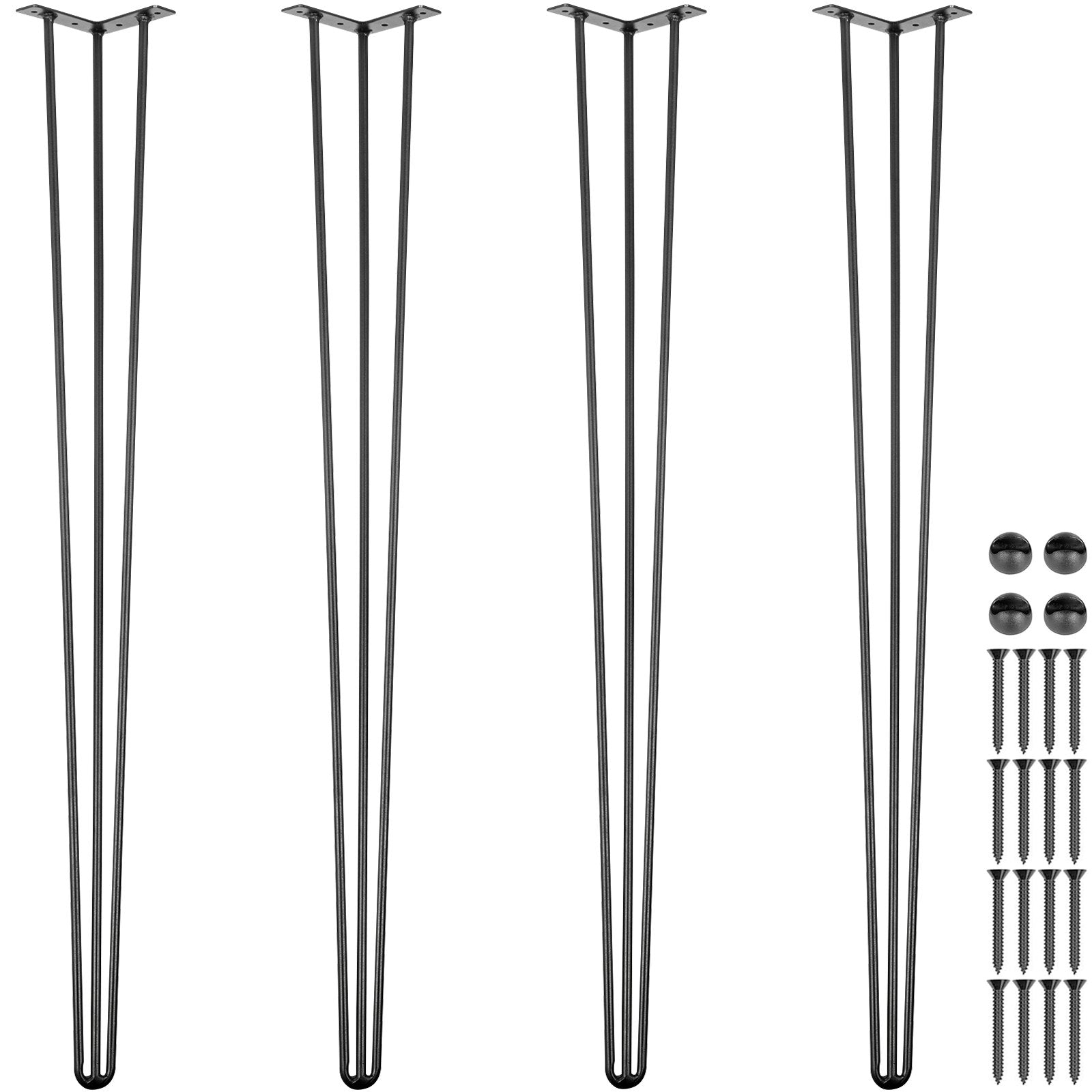 Table Tops & Bases: VEVOR Hairpin Table Legs 40 inch, Set of 4 DIY Desk Table Legs 3 Rods Heavy Duty