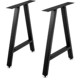 Table Tops & Bases: VEVOR Metal Table Legs 28 x 17.7 inch A-Shaped Desk Legs Set of 2 Heavy Duty Bench Legs with Polyurethane Coating, Furniture Legs with Floor Protectors, Wrought Iron Coffee Table Legs for Home DIY Bla