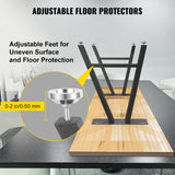 Table Tops & Bases: VEVOR Metal Table Legs 28 x 17.7 inch A-Shaped Desk Legs Set of 2 Heavy Duty Bench Legs with Polyurethane Coating, Furniture Legs with Floor Protectors, Wrought Iron Coffee Table Legs for Home DIY Bla