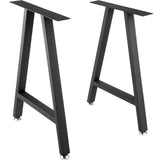 Table Tops & Bases: VEVOR Metal Table Legs 28 x 17.7 inch A-Shaped Desk Legs Set of 2 Heavy Duty Bench Legs with Polyurethane Coating, Furniture Legs with Floor Protectors, Wrought Iron Coffee Table Legs for Home DIY Bla
