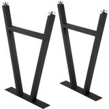 Table Tops & Bases: VEVOR Metal Table Legs 28 x 17.7 inch A-Shaped Desk Legs Set of 2 Heavy Duty Bench Legs with Polyurethane Coating, Furniture Legs with Floor Protectors, Wrought Iron Coffee Table Legs for Home DIY Bla