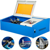 Irons & Ironing Systems: VEVOR 40W Co2 Laser 12"" x 8"" USB Port Laser Engraving Machine Air Exhaust Fan Laser Cutter High Precise Stepping Motor (40W CO2 Laser)