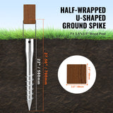 Outdoor Power Equipment: VEVOR No Dig Ground Anchor, 1 Pack 10 x 7 x 70 cm DIY Screw in Post Stake, Includes 6 Lag Bolts & a Rebar, U-Shape Heavy Duty Steel Post Holder, Great for Mailbox Posts and Fence Posts