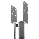 Outdoor Power Equipment: VEVOR No Dig Ground Anchor, 1 Pack 10 x 7 x 70 cm DIY Screw in Post Stake, Includes 6 Lag Bolts & a Rebar, U-Shape Heavy Duty Steel Post Holder, Great for Mailbox Posts and Fence Posts