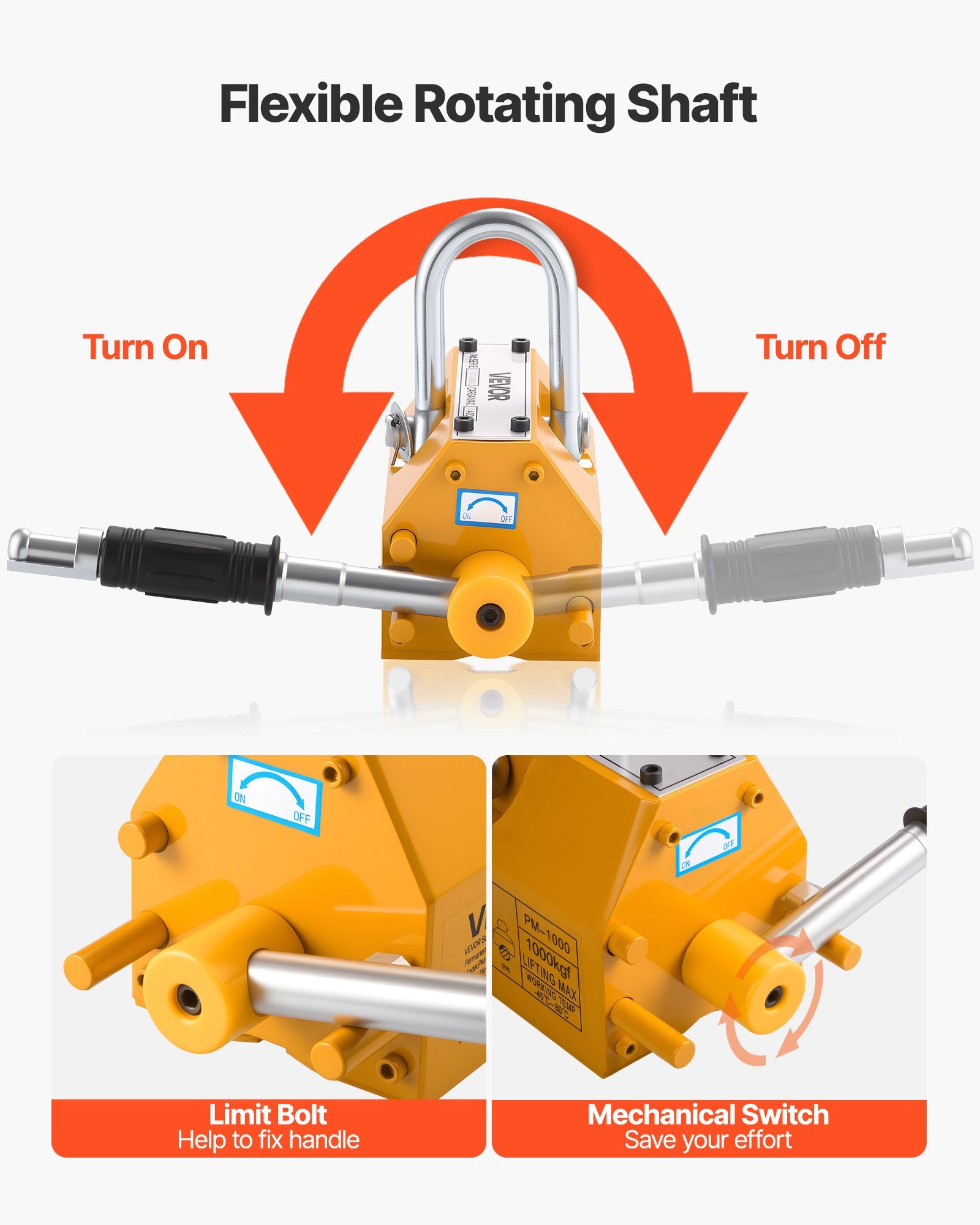 Tattoo Suppliers: VEVOR Permanent Magnetic Lifter, 400 kg Pulling Capacity, Heavy Duty N42 Neodymium Lifting Magnet with Release Handle and Steel Hook, Used in Shop Crane and Hoist, for Lifting Plate Steel, Board