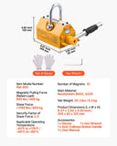 Tattoo Suppliers: VEVOR Permanent Magnetic Lifter, 400 kg Pulling Capacity, Heavy Duty N42 Neodymium Lifting Magnet with Release Handle and Steel Hook, Used in Shop Crane and Hoist, for Lifting Plate Steel, Board