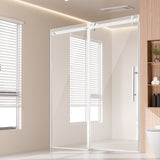 Shower Heads & Screens: VEVOR Frameless Shower Door 58-59" x 75" SGCC Tempered Glass 5/16" Chrome