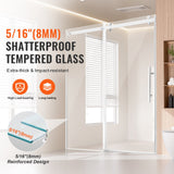 Shower Heads & Screens: VEVOR Frameless Shower Door 58-59" x 75" SGCC Tempered Glass 5/16" Chrome