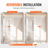 Shower Heads & Screens: VEVOR Frameless Shower Door 58-59" x 75" SGCC Tempered Glass 5/16" Chrome