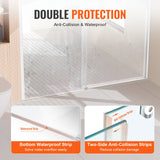 Shower Heads & Screens: VEVOR Frameless Shower Door 58-59" x 75" SGCC Tempered Glass 5/16" Chrome