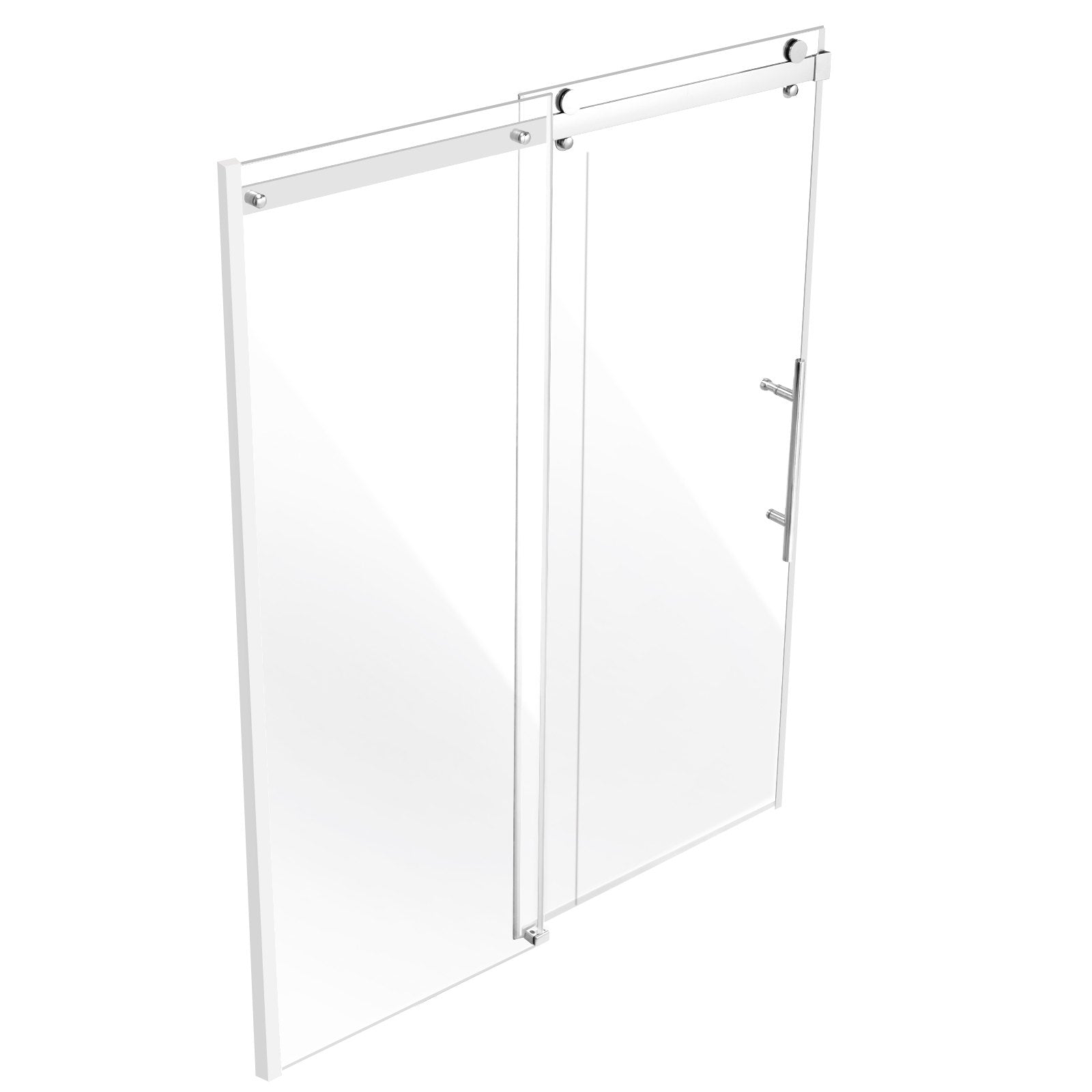 Shower Heads & Screens: VEVOR Frameless Shower Door 58-59" x 75" SGCC Tempered Glass 5/16" Chrome