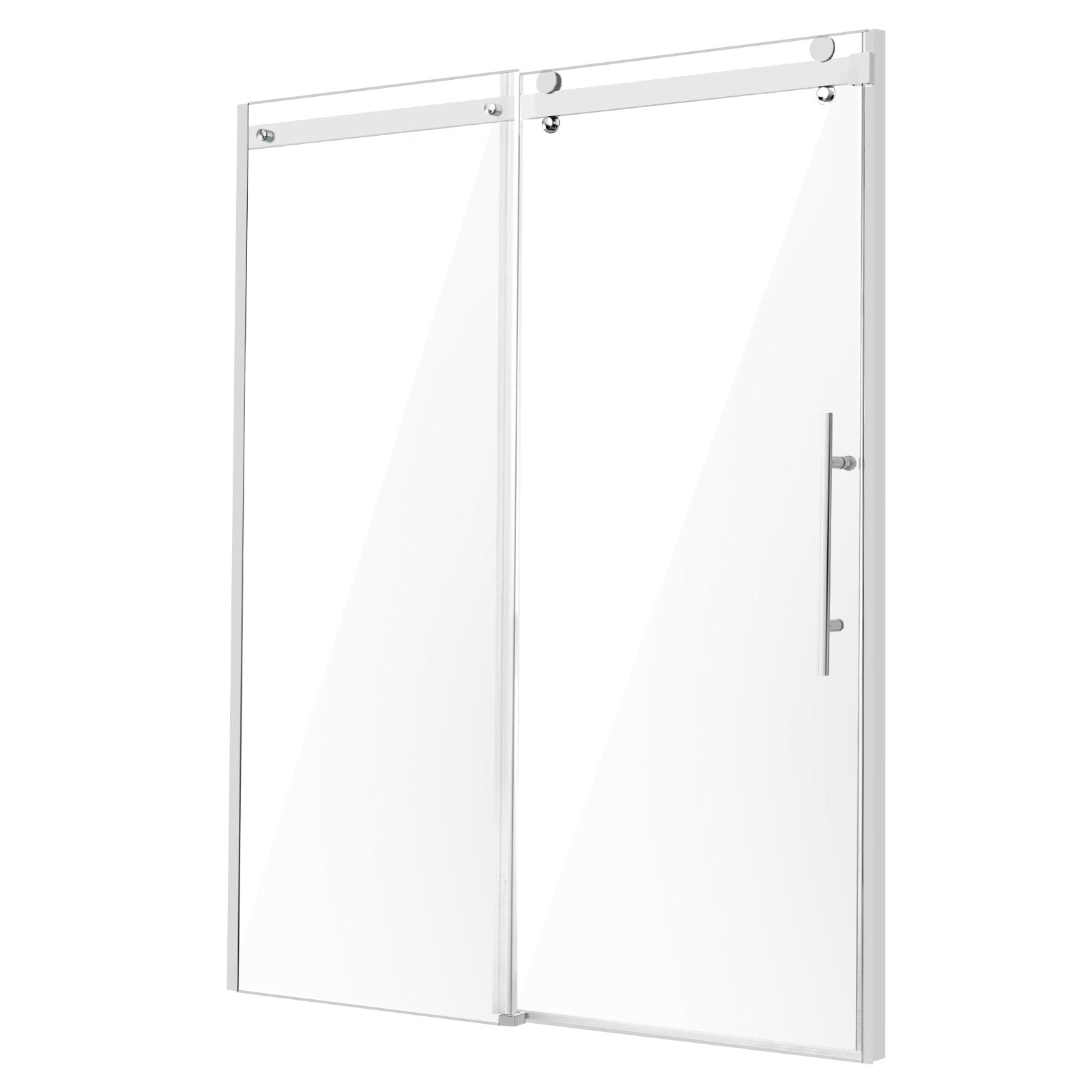 Shower Heads & Screens: VEVOR Frameless Shower Door 58-59" x 75" SGCC Tempered Glass 5/16" Chrome