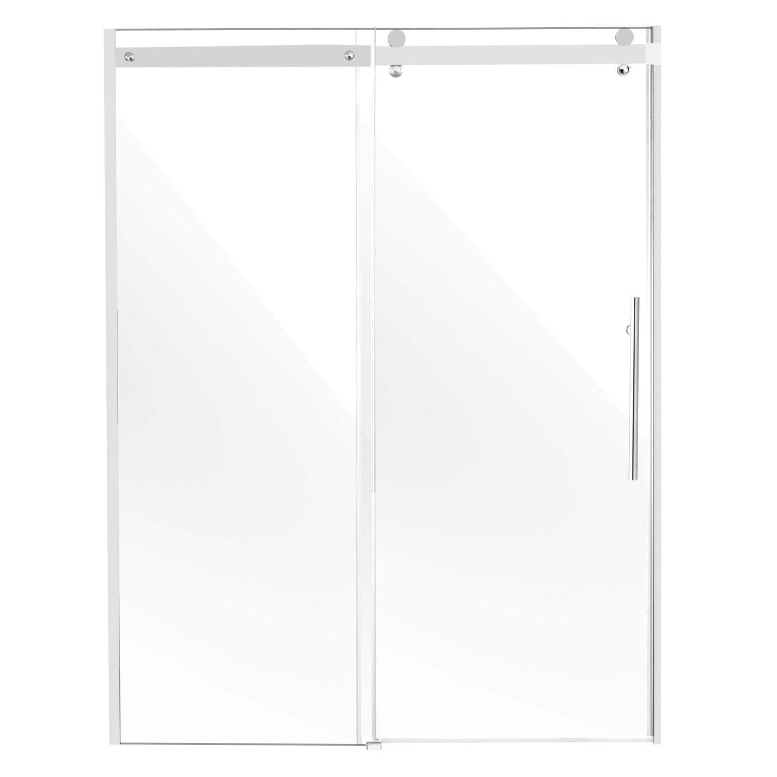Shower Heads & Screens: VEVOR Frameless Shower Door 58-59" x 75" SGCC Tempered Glass 5/16" Chrome