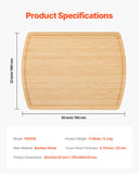 Caravan Accessories: VEVOR Noodle Board Stove Cover, Stove Top Cover Board for Gas Burner & Electric Stove, Bamboo Wood Cutting Board with Juice Grooves, RV Stovetop/ Kitchen Sink Cover for Counter Space & Tray, Natural