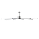 Desktops & Accessories: VEVOR 213 cm Ceiling Fan No Light, 6-Speed Remote Control, Aluminum 8-Blade, Reversible DC Motor, Modern Low Profile Flush Mount Fan for Bedroom, Living Room, Patio, Indoor/Outdoor, Brushed Nickel