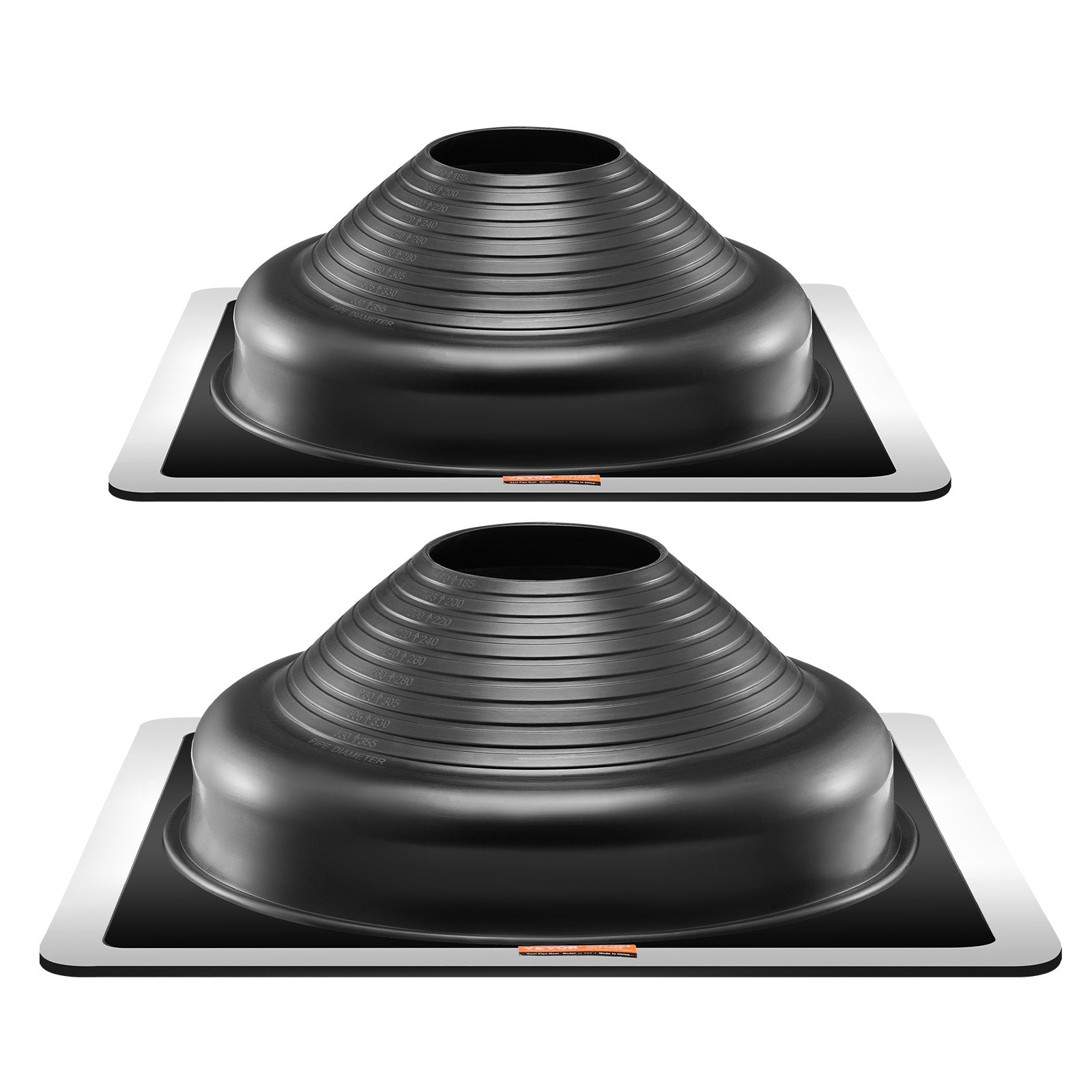 Automotive Repair & Speciality Tools: VEVOR 2 Pcs Metal Roof Pipe Flashing Boots Fit 170-355 mm Pipe High Temp EDPM