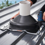 Automotive Repair & Speciality Tools: VEVOR 2 Pcs Metal Roof Pipe Flashing Boots Fit 170-355 mm Pipe High Temp EDPM