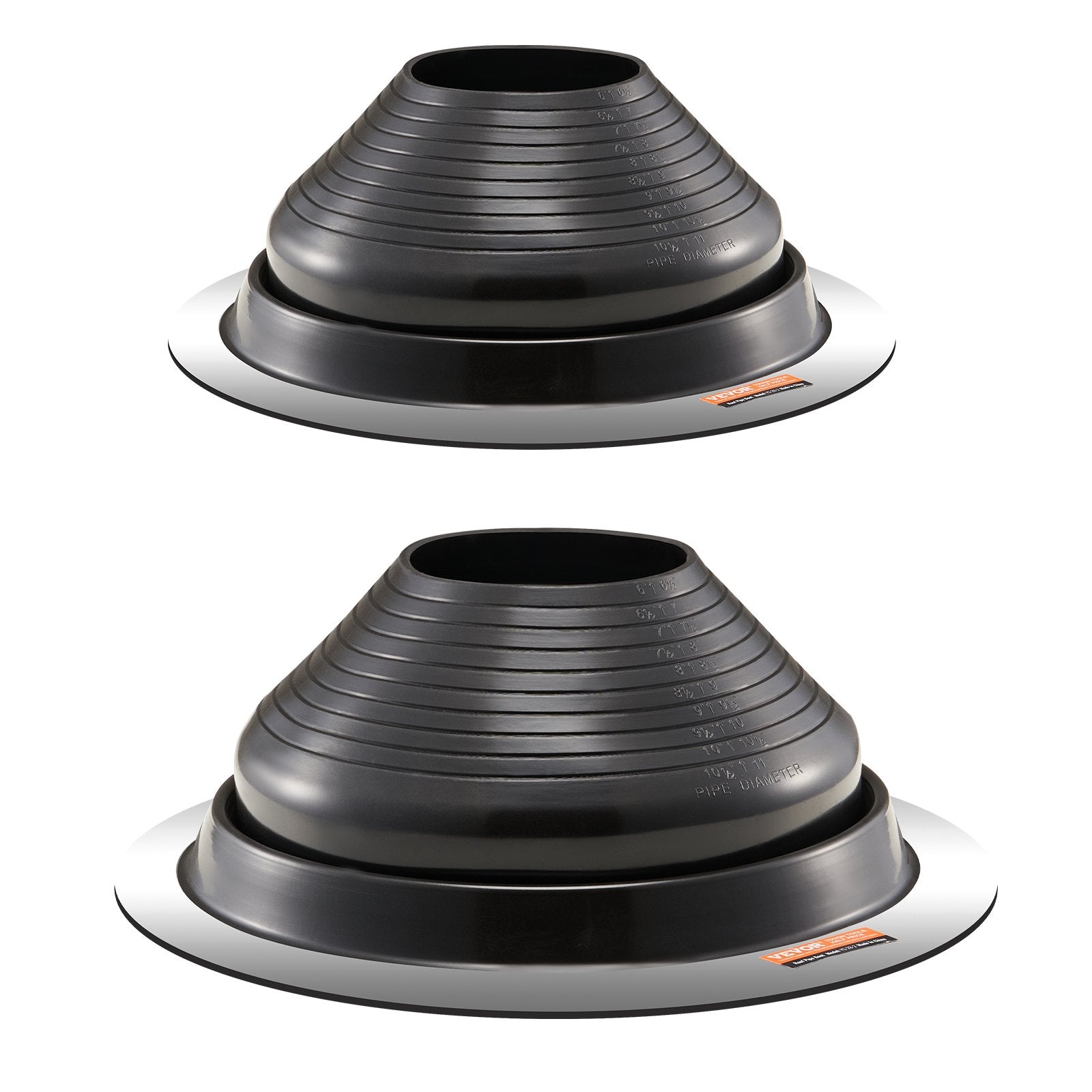 Automotive Repair & Speciality Tools: VEVOR 2 Pcs Metal Roof Pipe Flashing Boots Fit 150-280 mm Pipe High Temp EDPM
