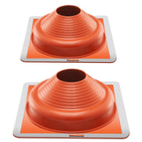 Automotive Parts: VEVOR 2 Pcs Metal Roof Pipe Flashing Boot Fit 170-355 mm Pipe High Temp Silicone