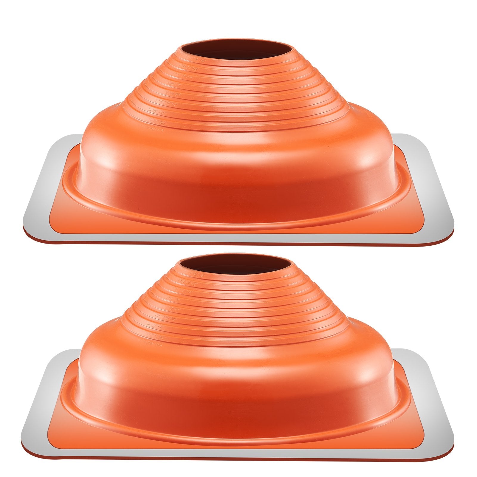 Automotive Parts: VEVOR 2 Pcs Metal Roof Pipe Flashing Boot Fit 160-300 mm Pipe High Temp Silicone