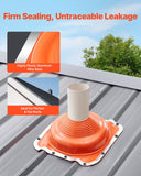 Automotive Parts: VEVOR 2 Pcs Metal Roof Pipe Flashing Boot Fit 160-300 mm Pipe High Temp Silicone