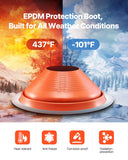 Automotive Parts: VEVOR Metal Roof Pipe Flashing Boot Fits 254-483 mm Pipe High Temp Red Silicone