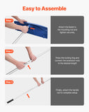Spreaders & Wheelbarrows: VEVOR Snow Roof Rake, 60cm PP Plastic Blade, 1.18-5.55 m Adjustable Roof Snow Scraper with Wheels, Anti-Slip Handle Snows Removal Tool, Lightweight House Rooftop Rake for Leaves Debris Removal