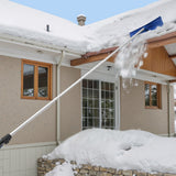 Spreaders & Wheelbarrows: VEVOR Snow Roof Rake, 60cm PP Plastic Blade, 1.18-5.55 m Adjustable Roof Snow Scraper with Wheels, Anti-Slip Handle Snows Removal Tool, Lightweight House Rooftop Rake for Leaves Debris Removal
