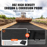 Canopies & Gazebos: VEVOR Non-Woven Geotextile Fabric 10x100FT 8OZ Ground Cover Weed Control Fabric, 3.0 x 30.5 m